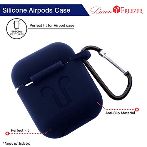 Brain Freezer TPU Shock Proof Protection Carrying Box Case Compatible with AirPods 1 & 2 Only (Not Compatible with Petron, Earpods, Airpod 3) Wireless Headset Earphone Blue (Airpod Not Included) - Image 3