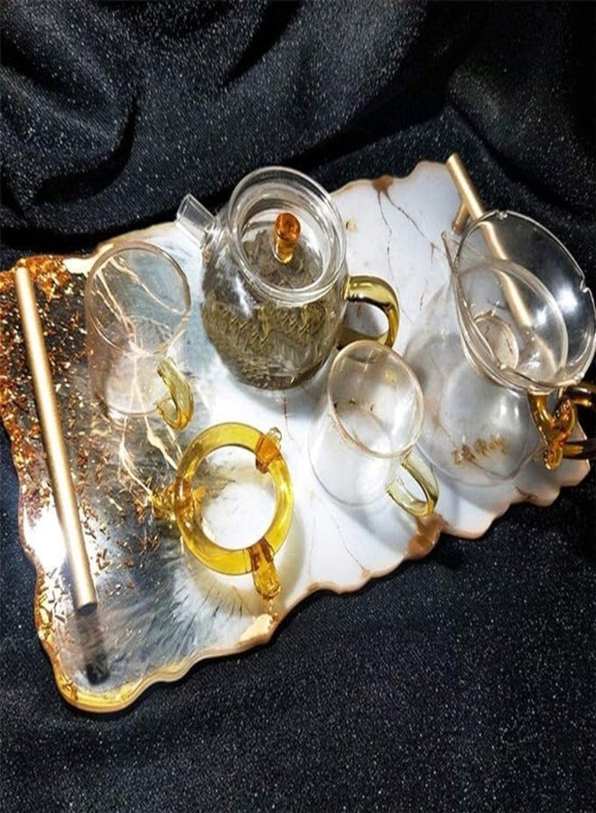 قالب سيليكون صينية مستطيل 30*18 سم مع 2 مسكة فضي و 2 مسكة ذهبي - Image 3