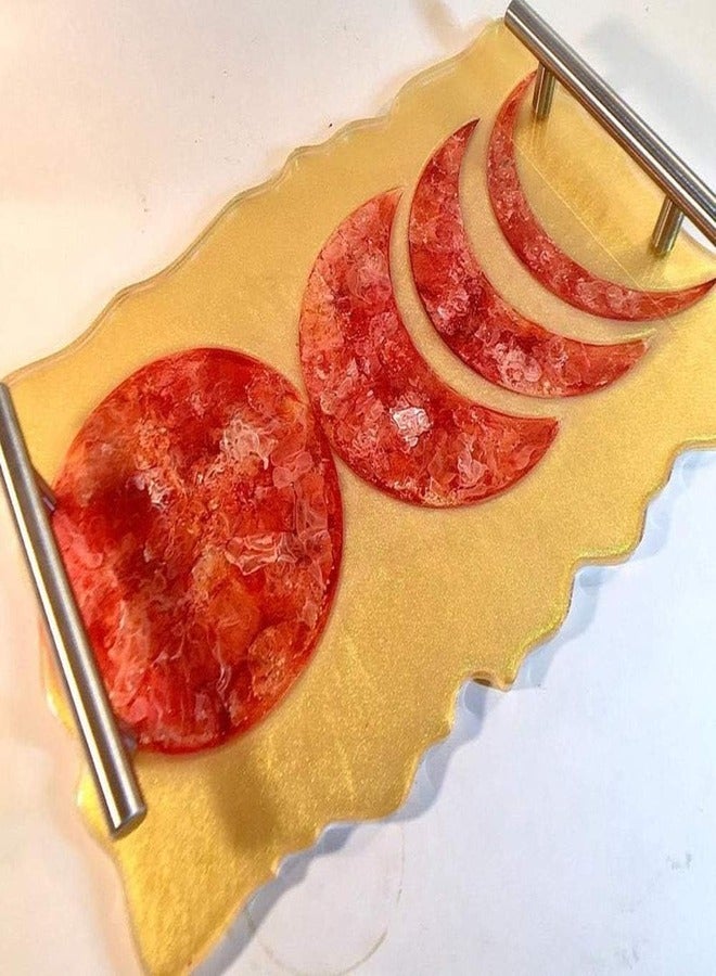 قالب سيليكون صينية مستطيل 30*18 سم مع 2 مسكة فضي و 2 مسكة ذهبي - Image 4