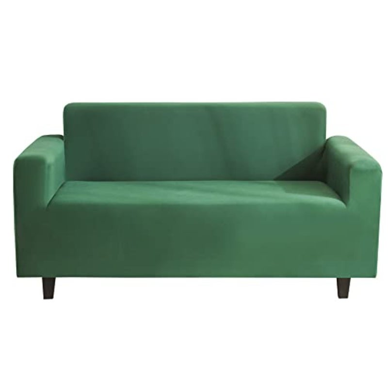 Soft Sofa Cover, 1/2/3/4 Seater Full Cover Sofa Protective Cover, All Seasons, with Non-slip Foam Stick 3 Seater, Army Green - Image 1