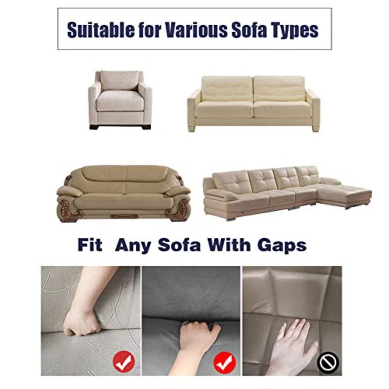 Soft Sofa Cover, 1/2/3/4 Seater Full Cover Sofa Protective Cover, All Seasons, with Non-slip Foam Stick 3 Seater, Army Green - Image 4