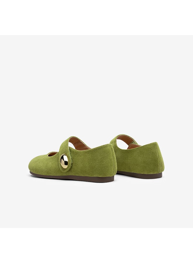 BASTO Bata 25 Autumn Birkenstock Flat Women Shallow Green Single Shoes D3189cq5 Green 38 - Image 2