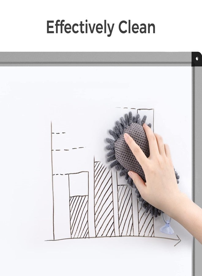 loukin Shag Dry Erase Eraser (3.4 fl oz Whiteboard Cleaner Included), Microfiber White Board Eraser, Washable Glass Board Erasers, for Classroom, Home and Office Use(2 Pack) - Image 2