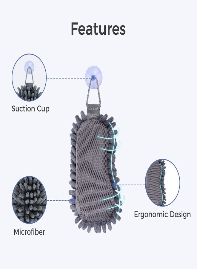 loukin Shag Dry Erase Eraser (3.4 fl oz Whiteboard Cleaner Included), Microfiber White Board Eraser, Washable Glass Board Erasers, for Classroom, Home and Office Use(2 Pack) - Image 3