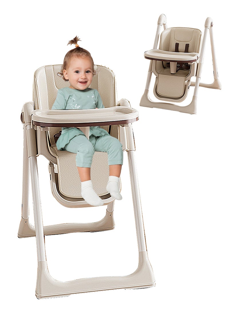 ما بيبي ارتفاع قابل للتعديل كرسي الطعام متعددة الوظائف كرسي الطعام متعددة الوظائف طفل للطي - Image 1