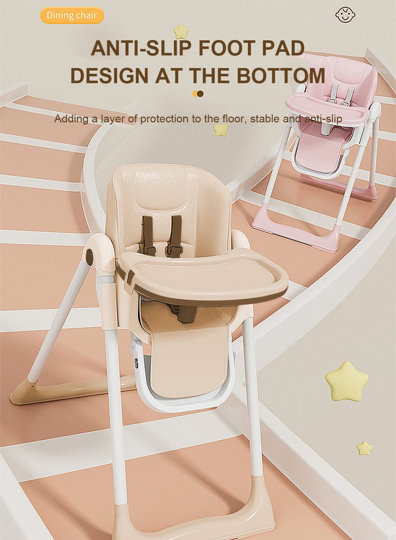 ما بيبي ارتفاع قابل للتعديل كرسي الطعام متعددة الوظائف كرسي الطعام متعددة الوظائف طفل للطي - Image 5