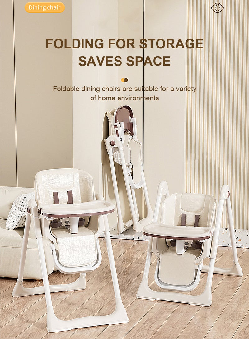 ما بيبي ارتفاع قابل للتعديل كرسي الطعام متعددة الوظائف كرسي الطعام متعددة الوظائف طفل للطي - Image 2