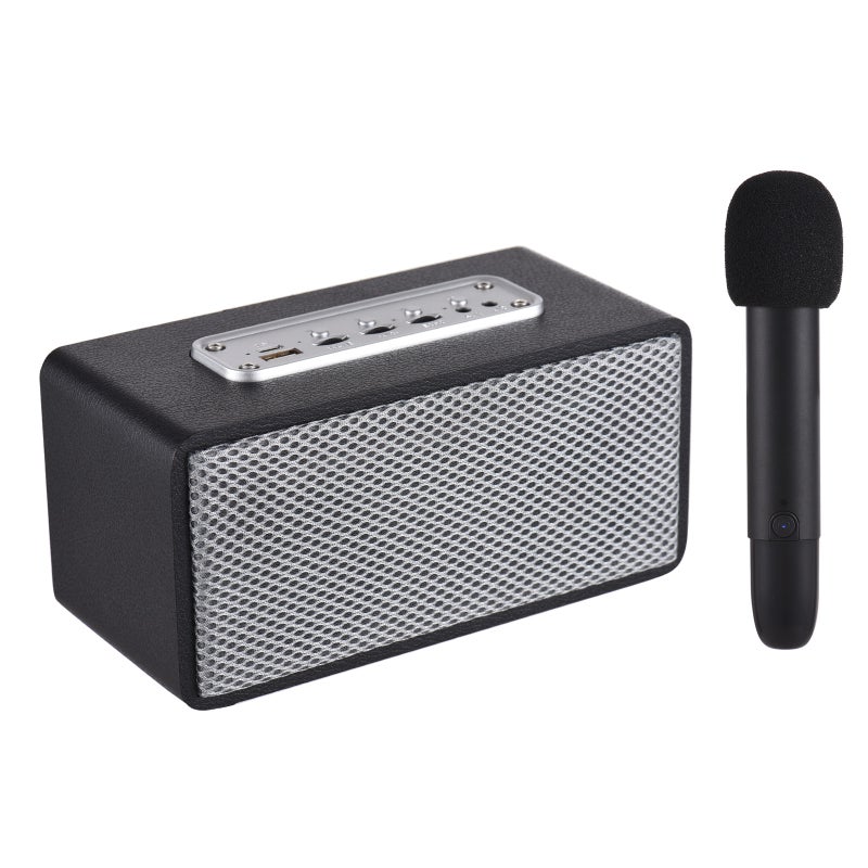 Portable Karaoke Machine for Adults 5W*2 High Power Wireless BT Speakers LED Lights Rechargeable Home Karaoke Support BT/USB Play with Wireless UHF Microphone - Image 1