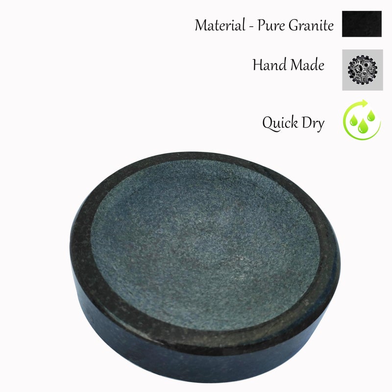 Neolithic Granite Stone - Soap Holder|Soap Dish |Bathroom Accessories|Black-4.5 Inches - Image 2