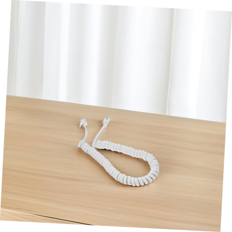 Coiled Telephone Cord 3 Pack Durable Spring Design for Home Office Landline Phones - Image 5