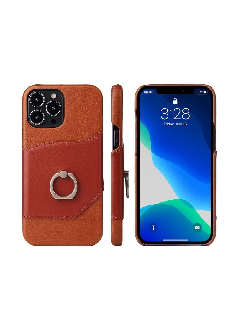 Suteni Leather Protective Back Cover Case Phone Case for iPhone