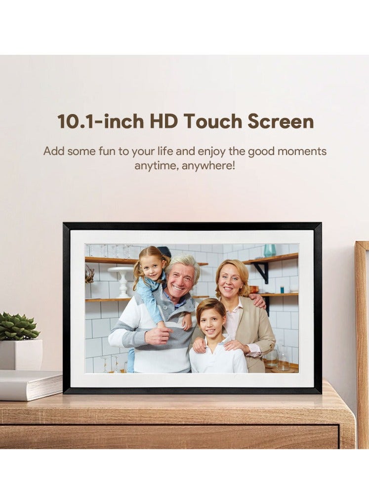 XiuWoo 10.1'' Digital Picture Frame with 32GB Storage,With Adjusatable Atmosphere Light Strip, Digital Photo Frame with  Touch Screen, Share Photos/Videos and Send Best Wishes via Frameo  - Image 2