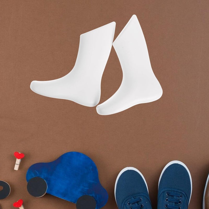 Garneck 1 Pair Foot Mannequin 11.5cm Small Plastic Sock Display Stand Foot Model Shoe Shaper and Sock Display - Image 5
