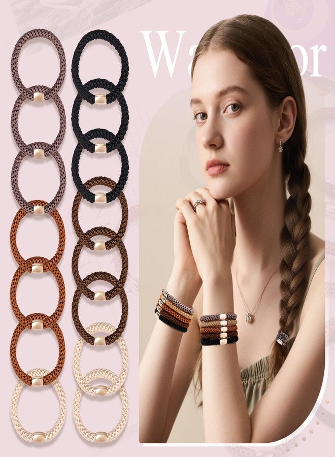 WantGor Hair Ties No Damage, Women 15PCS Hair Bands Elastic Scrunchies Ponytail Holders Hair Accessories Braided Head Bands for Women's Thick Hair (Classic) - Image 4