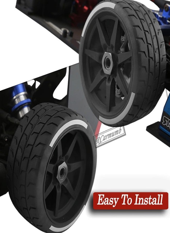 إطارات Rcarmumb RC مقاس 2.9 بوصة لسيارات التحكم عن بعد من طراز Typhon 6s BLX بمقياس 1/8 وInfraction 6S BLX بمقياس 1/7 وLimitless، طقم إطارات عجلات RC مع مفتاح ربط، 4 قطع 42/100 مقاس 2.9 بوصة، إطارات للطرق السريعة، أسود - Image 3