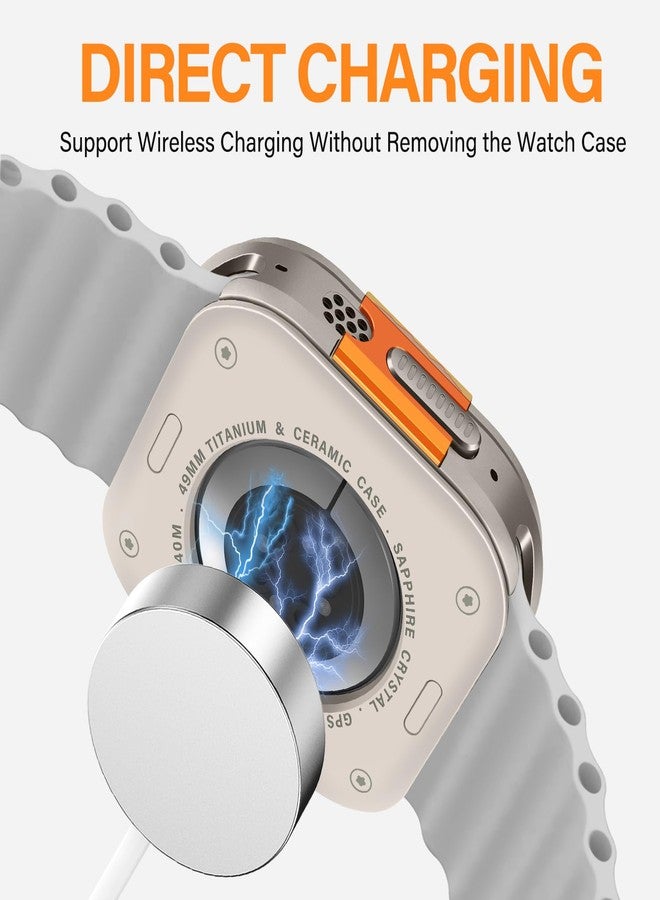 جراب Bisikor 2 في 1 صلب من البولي كربونات والمعدن، متوافق مع ساعة Apple Watch Ultra 2/Ultra 49 مم، جراب معدني مقاوم للصدمات مع غطاء خلفي لساعة iWatch 49 مم، تيتانيوم - Image 5