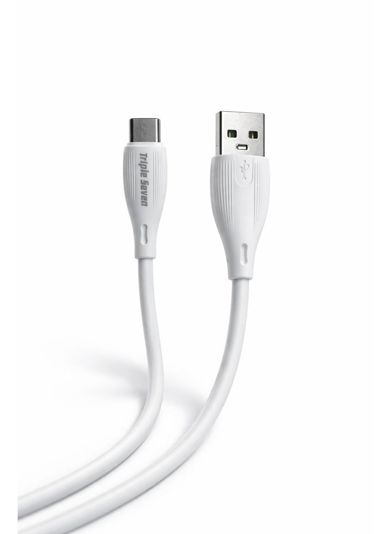 777 كابل USB-C من تريبل سفن 777 T7-103 – شحن فائق السرعة 60 واط – تصميم متين – توافق عالي - Image 1