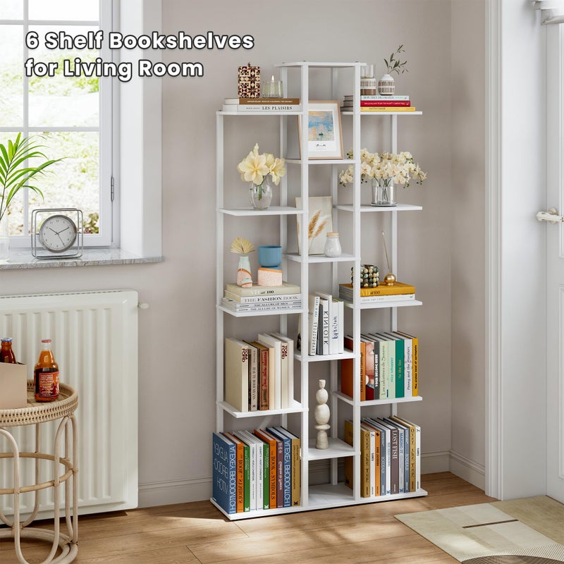 DGSANDGO 5-Tier Small Space Bookshelf,Sturdy Compact Bookcase for Study Room/Bedroom,Easy Assembly Wooden Storage Shelfï¼ˆ7.8â€ D,Whiteï¼‰ - Image 5
