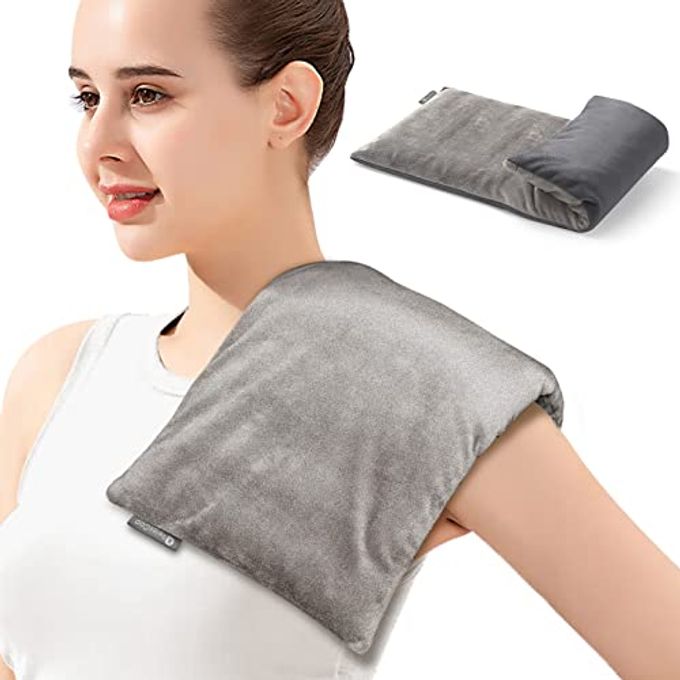RelaxCoo Microwave Heating pad with Washable Cover 7 16 Microwavable Moist Heat Pad for Neck Shoulder Cramps Back Pain Relief Warm Compress Rice Bean Bag Hot Pack for Muscles Joints Lavender - Image 2