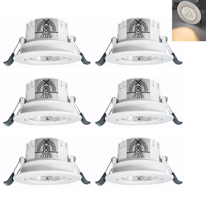 Adjustable Anti-Glare COB Spotlights Ultra Thin Recessed Eyeball Retrofit Spotlight - Simple Design Aluminum Flat Spot Lights for Bar Kitchen Study Living Room - Image 1
