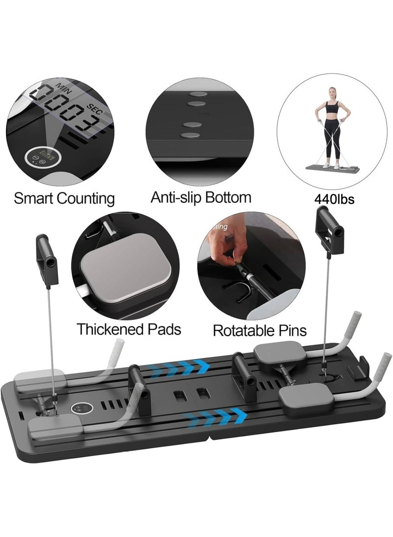 XVersion Pro Foldable Pilates Reformer Machine with Springboard | 6-in-1 Mini Fitness Board for Full-Body Workout | Pilates Reformer with Essentials Kit for Professional Training | Ideal for Home, Gym & Office Use - Image 2