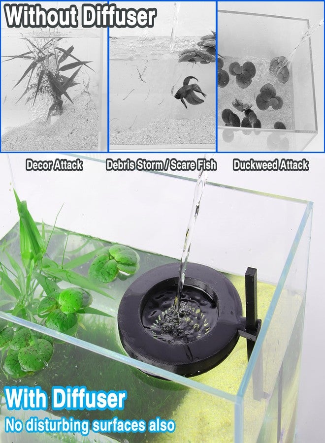lopeztek Water Flow Controller for Betta Fish Tank, Water Change Pouring Diffuser for Aquarium, Efficiency Water Filling Accessories (Black) - Image 4