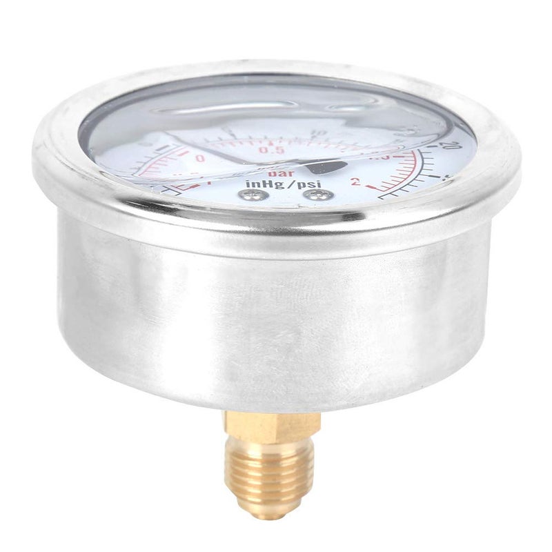 Stainless Steel Brass Vacuum Pressure Gauge 2bar Range 1 4BSP Thread 68mm Dial - Image 4