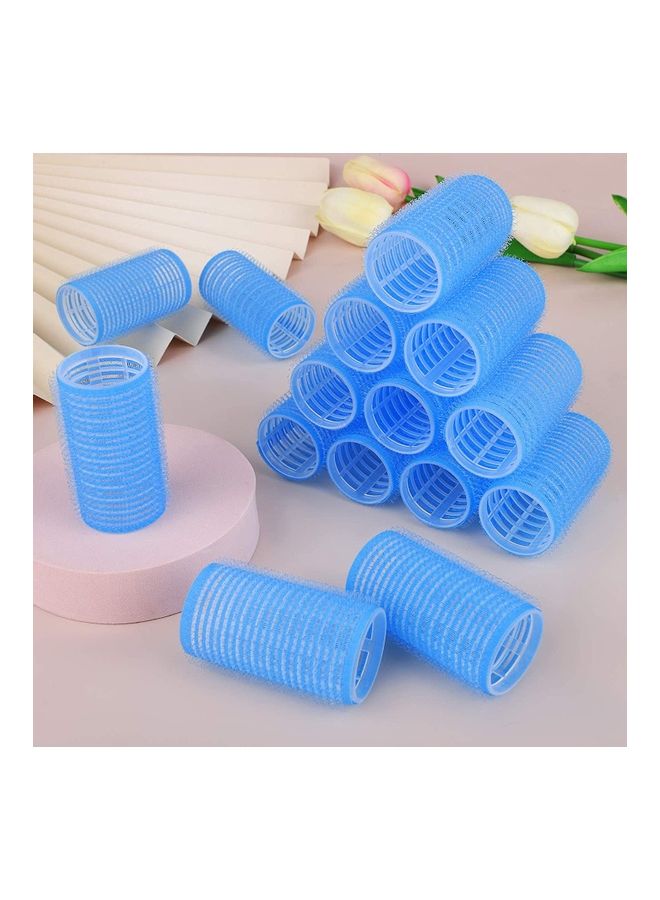Loquat 15-Piece Self Grip Hair Rollers Set Blue - Image 4