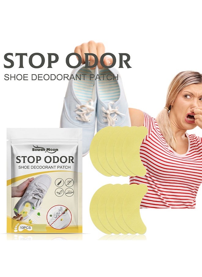 SOUTH MOON Stop Odor,Shoe Deodorant Patch, Athlete's Foot Soothing Insolestickers, Antiperspirant Foot Care Stickers, Fresh and deodorizing insoles，Suitable for People with Foot Odor and Sweaty Feet 10 PCS  - Image 1
