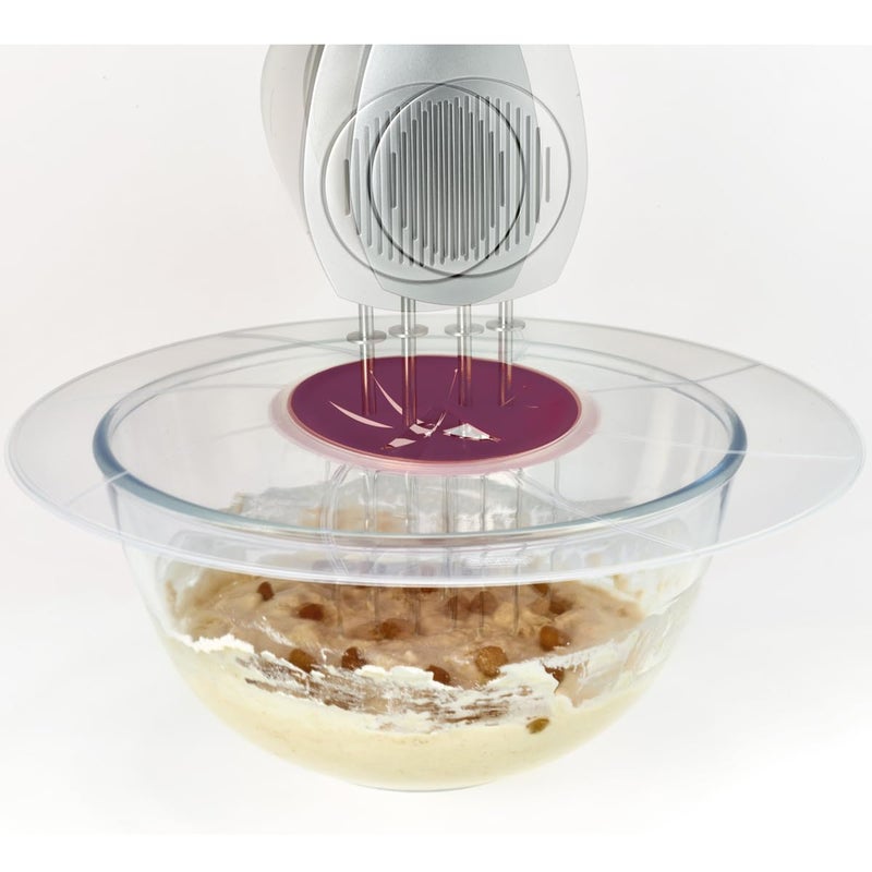 Primeway ® Plastic Silicone Ø 32cm Protective Lid | Food Splatter Free Cover | Multipurpose Use | Mixing Bowl splatter guard | Tableware | XXL | 12.5 inches | Clear - Image 1
