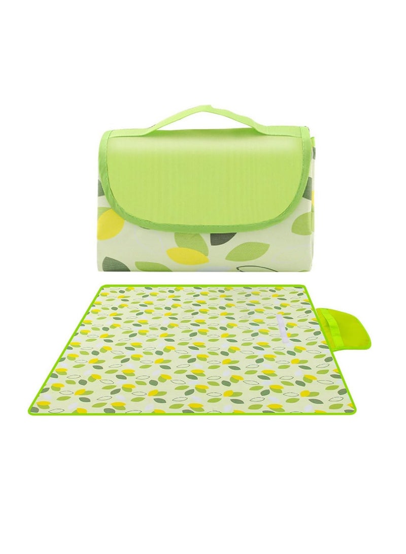 ECVV بطانية تخييم ECVV: متينة ومقاومة للماء وتصميم قابل للطي - 190 × 200 سم للسفر والنزهات ومغامرات التخييم (ورقة خضراء) - Image 1