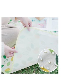 ECVV ECVV Camping Blanket: Durable, Waterproof, Foldable Design - 190x200cm for Travel, Picnics & Camping Adventures(Green Leaf)  - Image 3