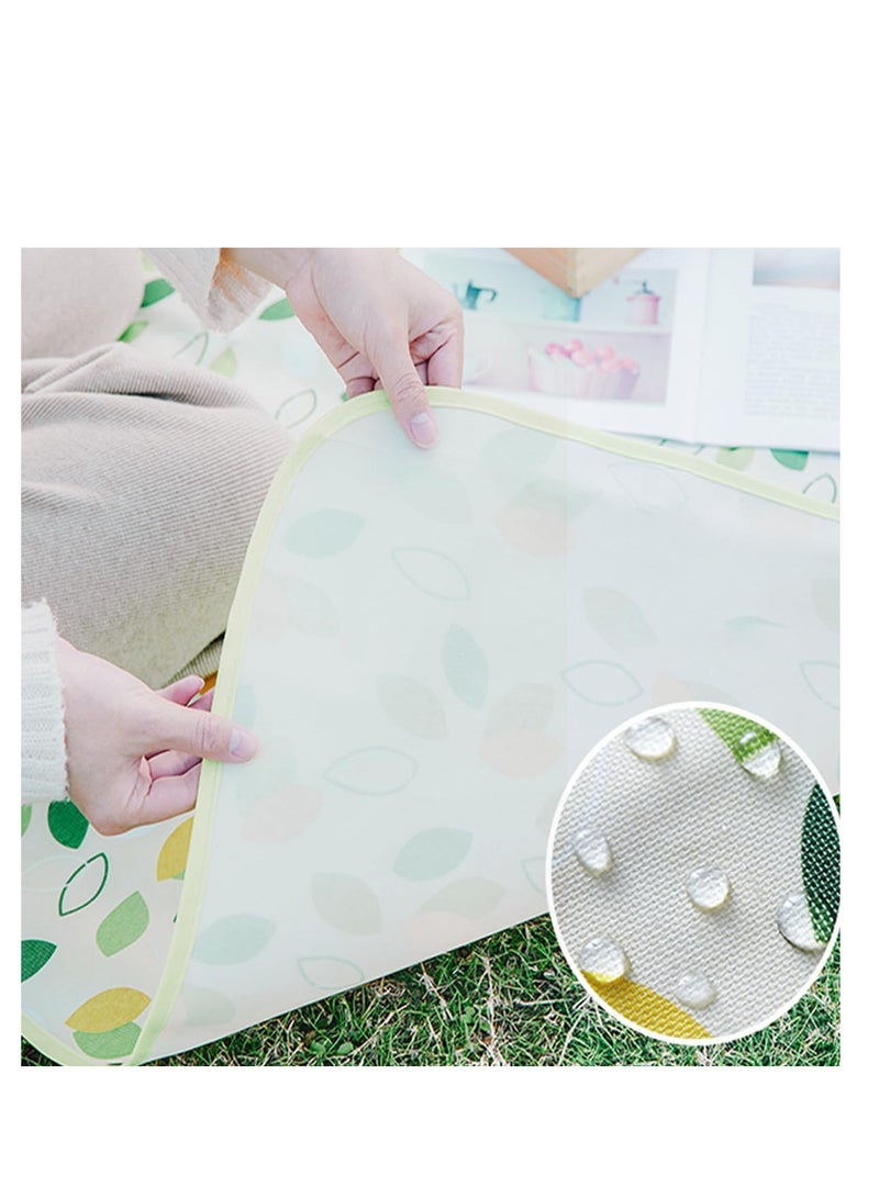 ECVV بطانية تخييم ECVV: متينة ومقاومة للماء وتصميم قابل للطي - 190 × 200 سم للسفر والنزهات ومغامرات التخييم (ورقة خضراء) - Image 3