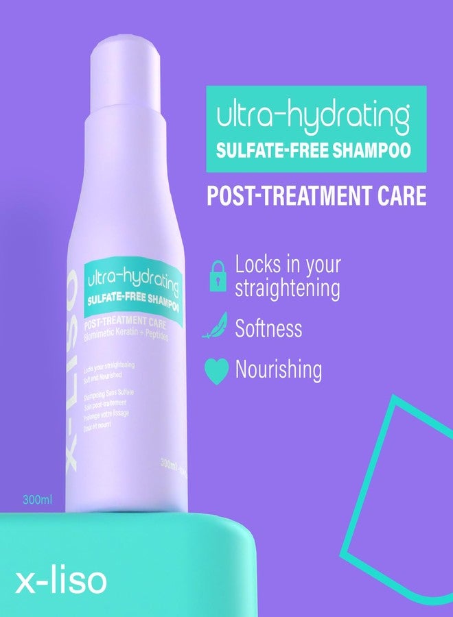 X-LISO Ultra-Hydrating Sulfate-Free & Salt-Free Shampoo – Moisturizing, Shampoo for color treated hair, Vegan Post-Treatment Care for Straightened & Keratin-Treated Hair & Anti-Frizz Formula - Image 2