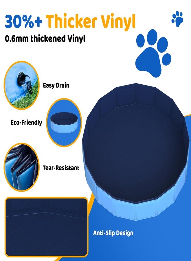 CACSPS Foldable Dog Pet Bath Pool-55.1" Blue - Image 4