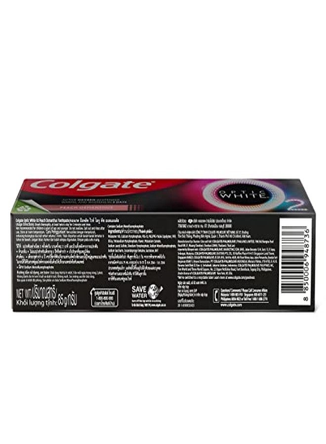 Colgate معجون أسنان كولجيت أوبتيك وايت O2 خوخ أوسمانثوس 85 جرام. - Image 4