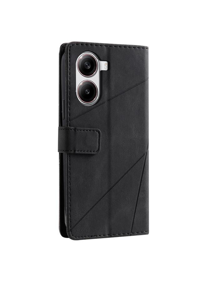 S-TOP Case For Redmi Turbo 4 5G / Poco X7 Pro 5G Skin Feel Splicing Leather Phone Case - Image 3