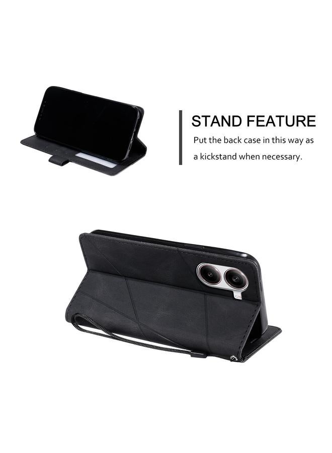 S-TOP Case For Redmi Turbo 4 5G / Poco X7 Pro 5G Skin Feel Splicing Leather Phone Case - Image 5