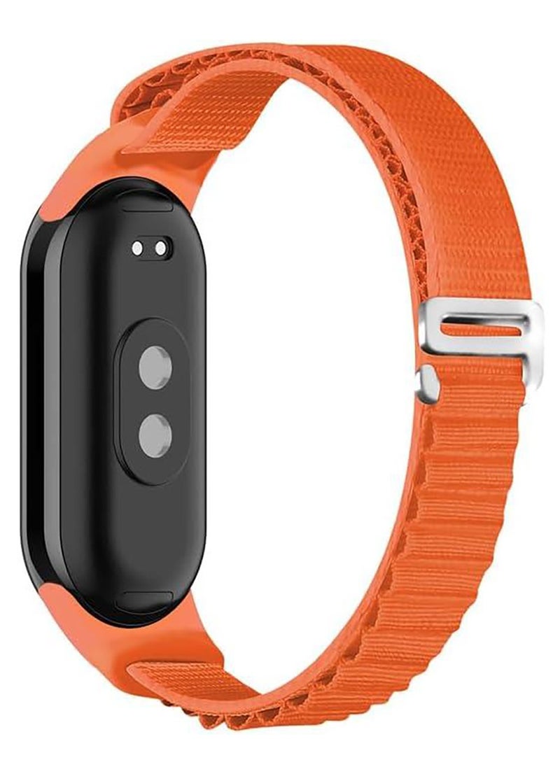 Generic Band For Mi Band 9 Strap/Mi Band 8 Nylon Sport Replacement Strap Bands With Adjustable Closure - Orange  - Image 1