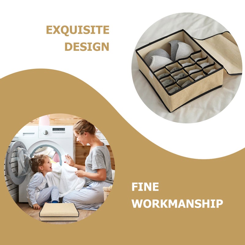 Drawer Organizer Underwear Socks Bras Storage Box Container with Cover - Image 4