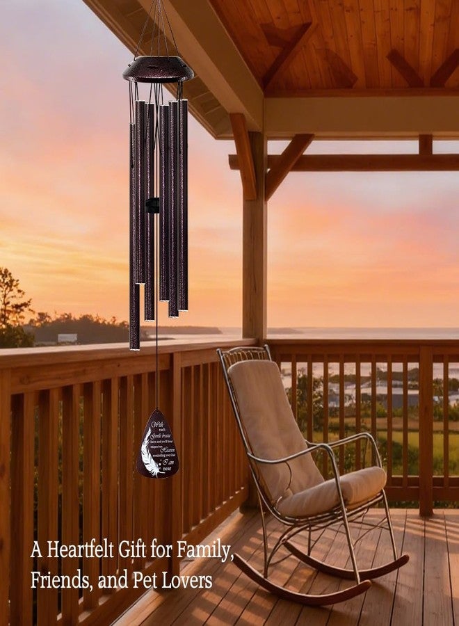 Howarmer Memorial Wind Chimes for Loss of Loved One - Sympathy Wind Chime with Saying “with Each Gentle Breeze” - Remembrance Bereavement Gift for Garden, Patio, or Outdoor Decor - Image 2