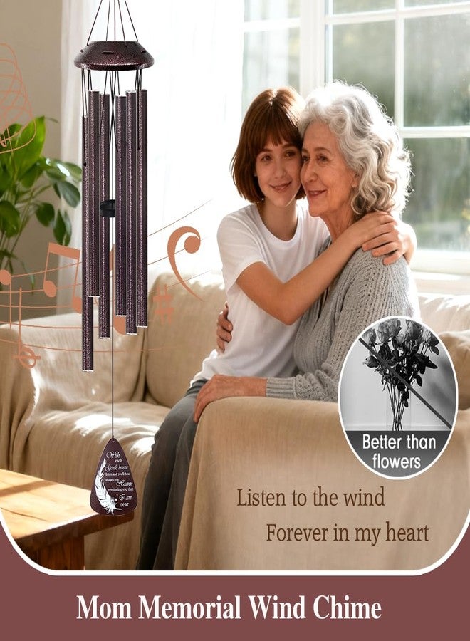Howarmer Memorial Wind Chimes for Loss of Loved One - Sympathy Wind Chime with Saying “with Each Gentle Breeze” - Remembrance Bereavement Gift for Garden, Patio, or Outdoor Decor - Image 4
