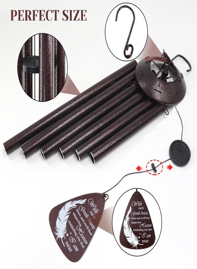 Howarmer Memorial Wind Chimes for Loss of Loved One - Sympathy Wind Chime with Saying “with Each Gentle Breeze” - Remembrance Bereavement Gift for Garden, Patio, or Outdoor Decor - Image 3