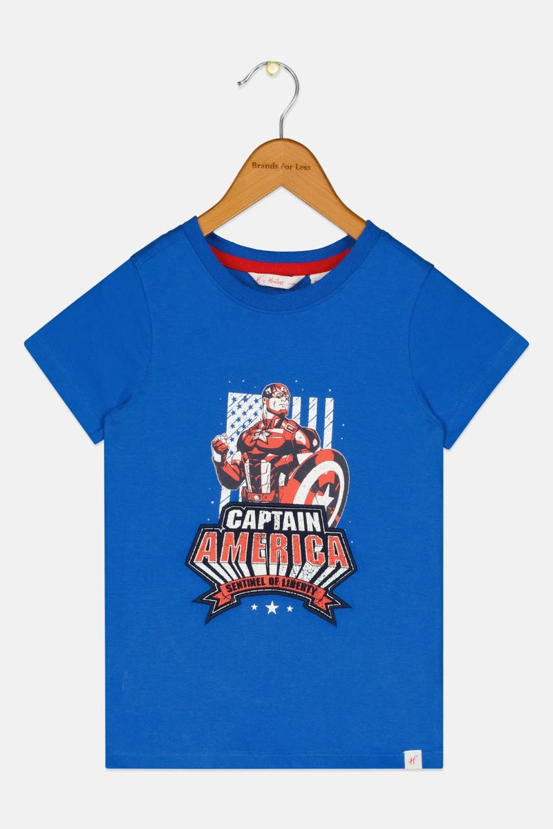 Hamleys Toddlers Boy Short Sleeve Graphic Print T-Shirt, Blue - Image 2