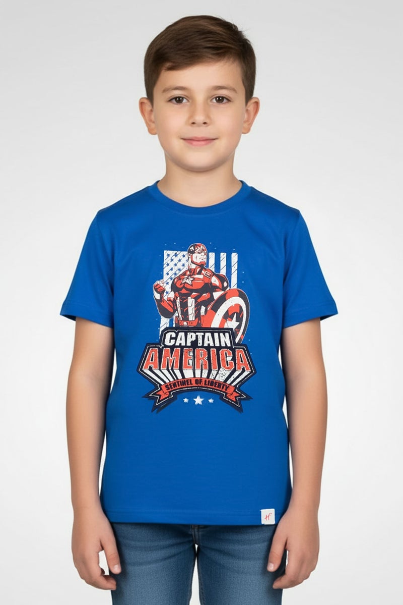 Hamleys Toddlers Boy Short Sleeve Graphic Print T-Shirt, Blue - Image 1