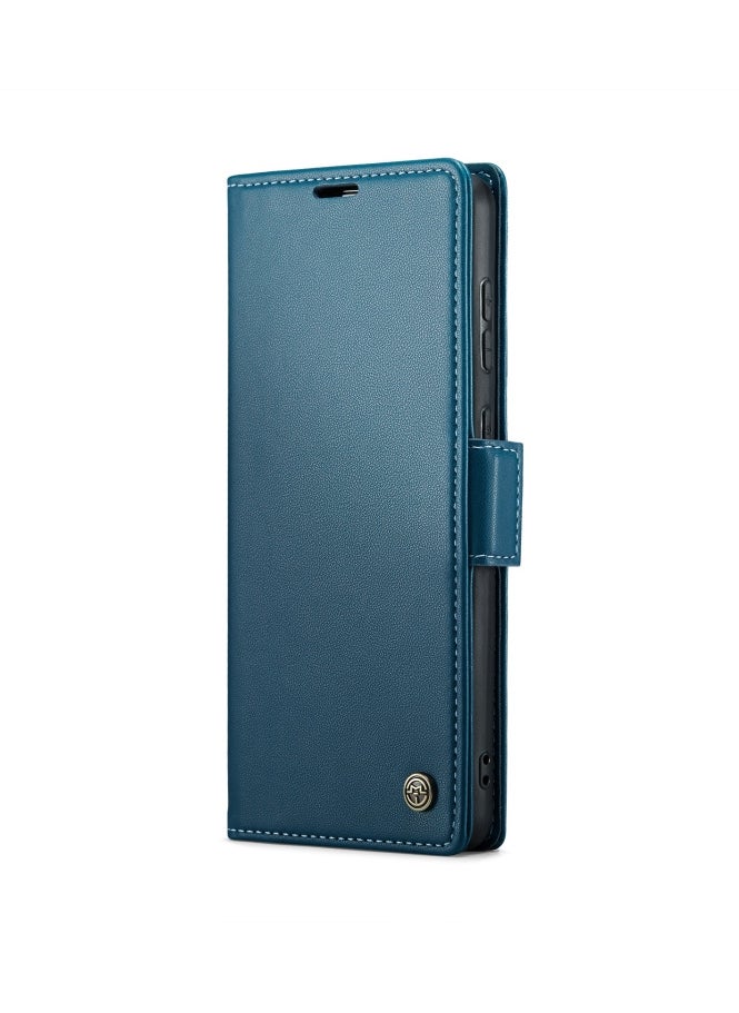 CaseMe Flip Wallet Case For Huawei Mate 60 Pro [RFID Blocking] PU Leather Wallet Flip Folio Case with Card Holder Kickstand Shockproof Phone Cover (Blue)  - Image 1