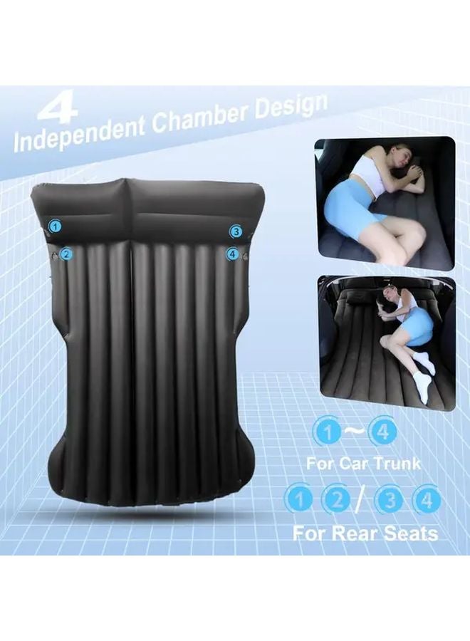 Beige SUV Car Inflatable Mattress Quick Inflation Portable Thickened Leakproof Foldable Travel Sleeping Pad - Image 4
