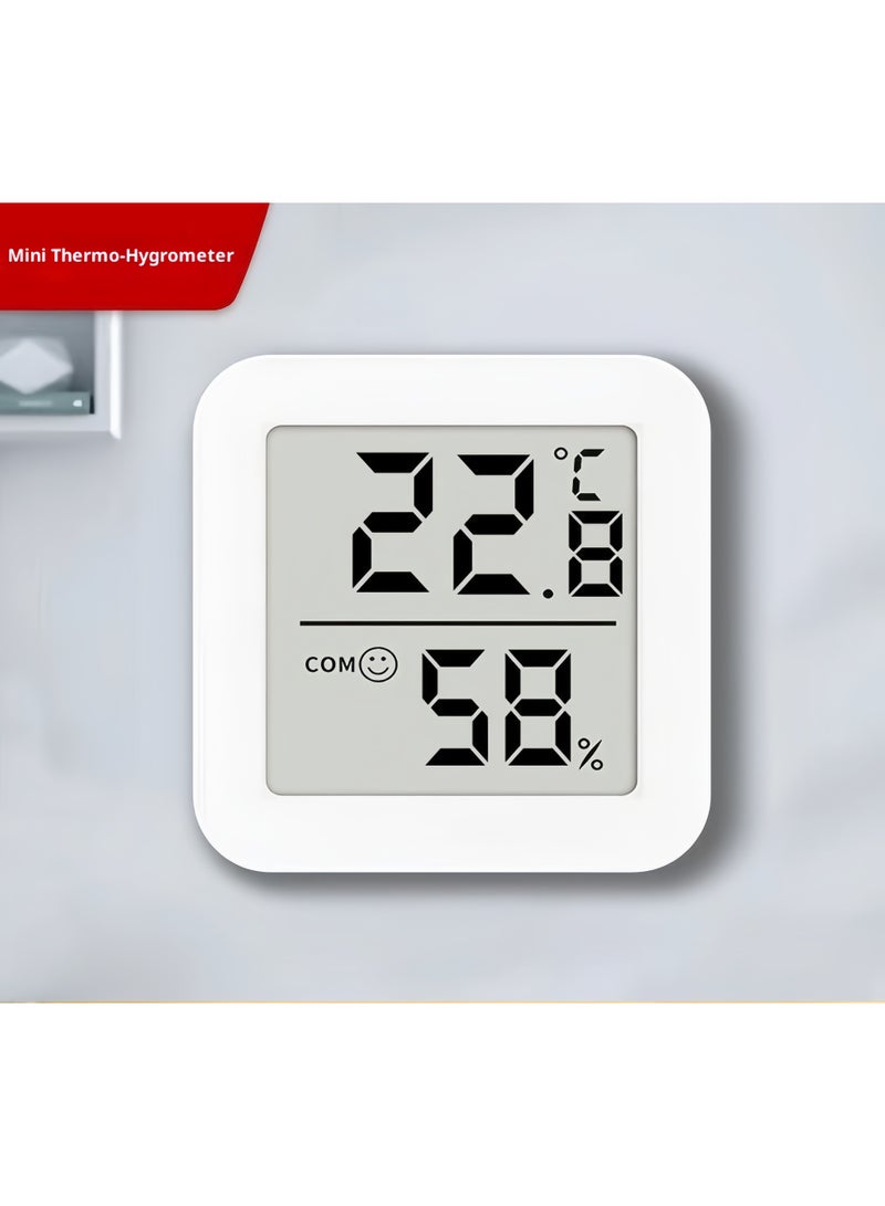Mini Digital Thermo-Hygrometer - Portable Accurate Temperature Humidity Monitor with Emoji Alert, HD Display for Home, Office, Bedroom, Baby Room - Image 1