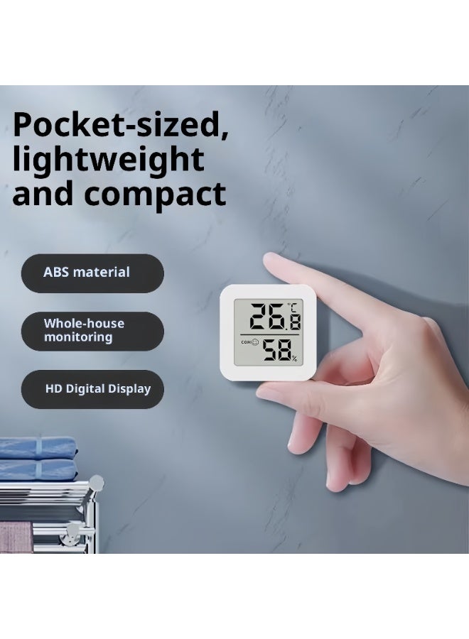 Mini Digital Thermo-Hygrometer - Portable Accurate Temperature Humidity Monitor with Emoji Alert, HD Display for Home, Office, Bedroom, Baby Room - Image 4