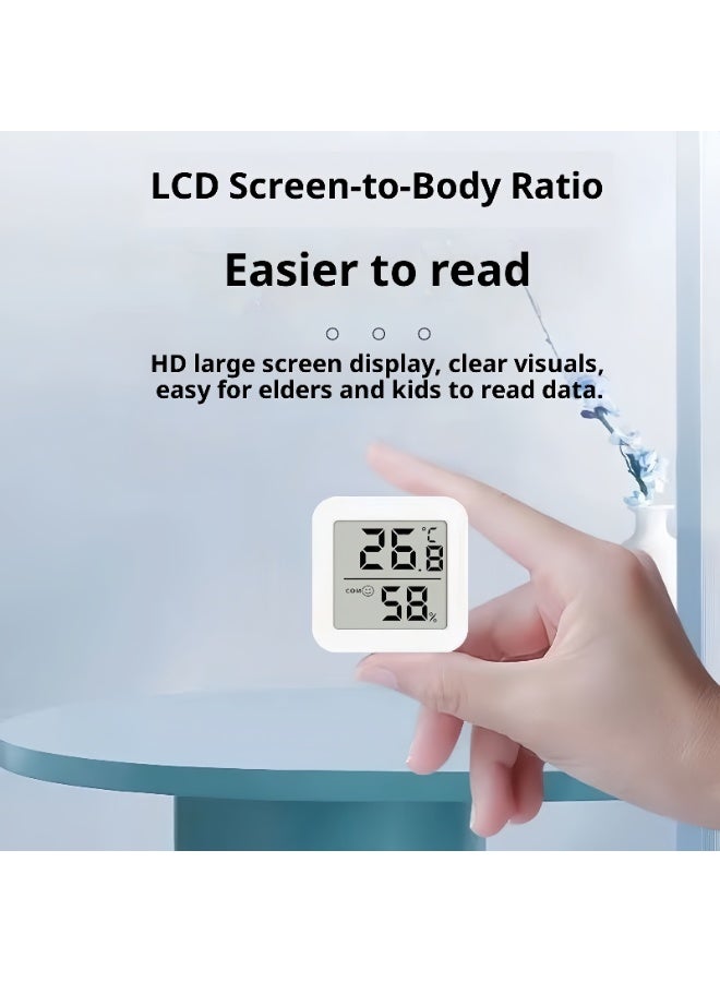 Mini Digital Thermo-Hygrometer - Portable Accurate Temperature Humidity Monitor with Emoji Alert, HD Display for Home, Office, Bedroom, Baby Room - Image 2